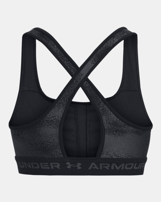 Sujetador deportivo Armour® Mid Crossback Printed para mujer, Black, pdpMainDesktop image number 11